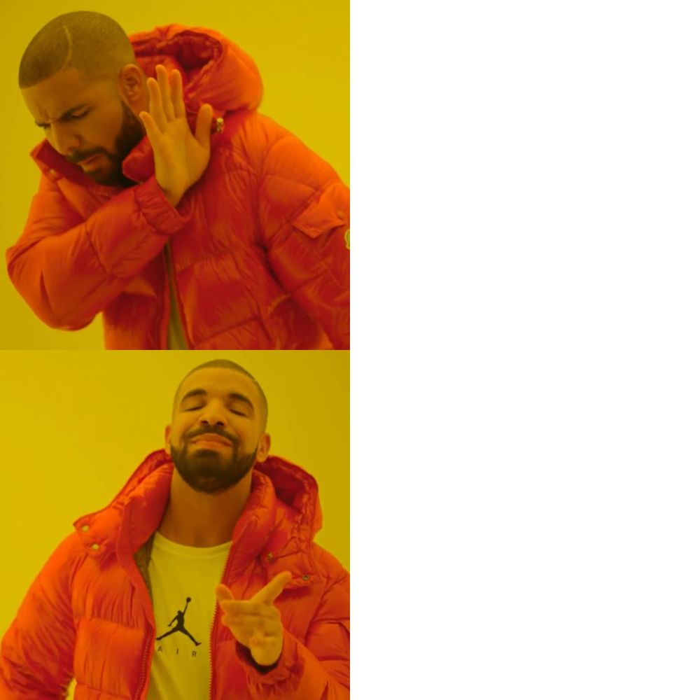 Meme Drake Hotline Bling: Pagar tokens por 7,527 chats / Una consulta SQL y dos horas de paciencia